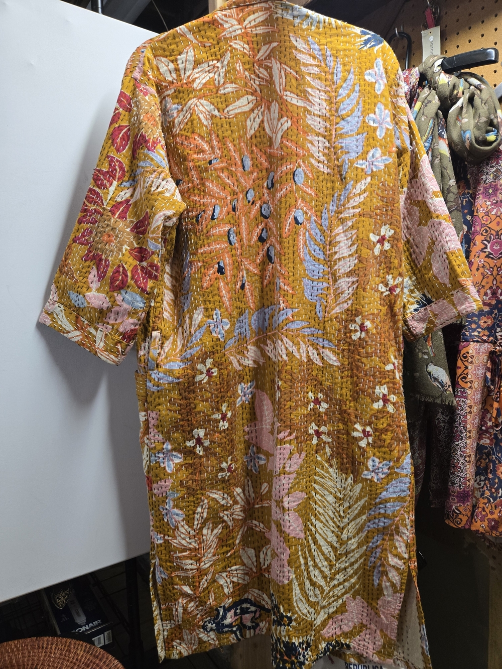 Boho Floral Kantha Kimono - Picture 3 of 8